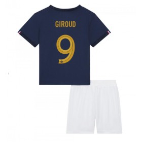 Camiseta de fútbol Francia Olivier Giroud 9 Niño 1ª equipación Copa Mundo 2022
